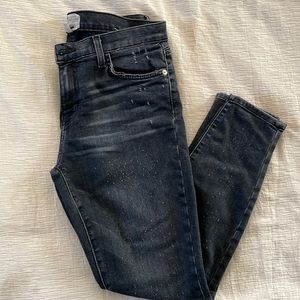 Current/Elliott Distressed Black Jean Size 30